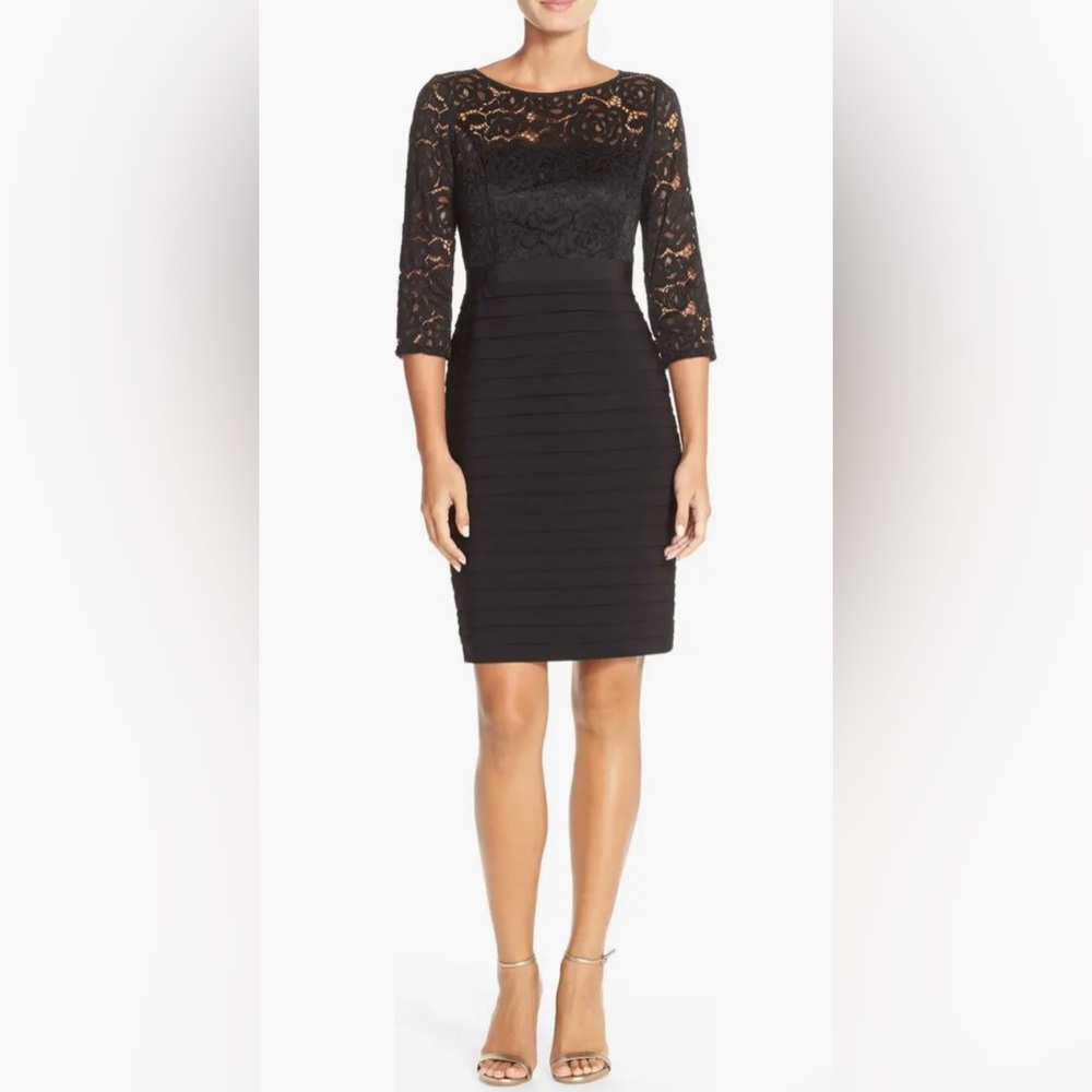 NWT Adrianna Papell Lace Sheath Midi Dress